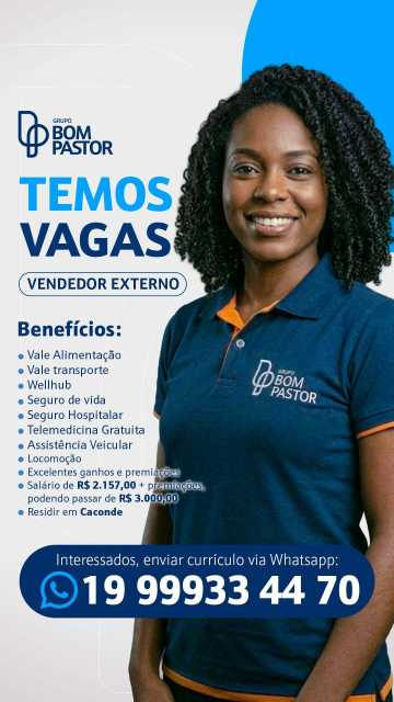 VAGAS DE VENDEDOR EXTERNO